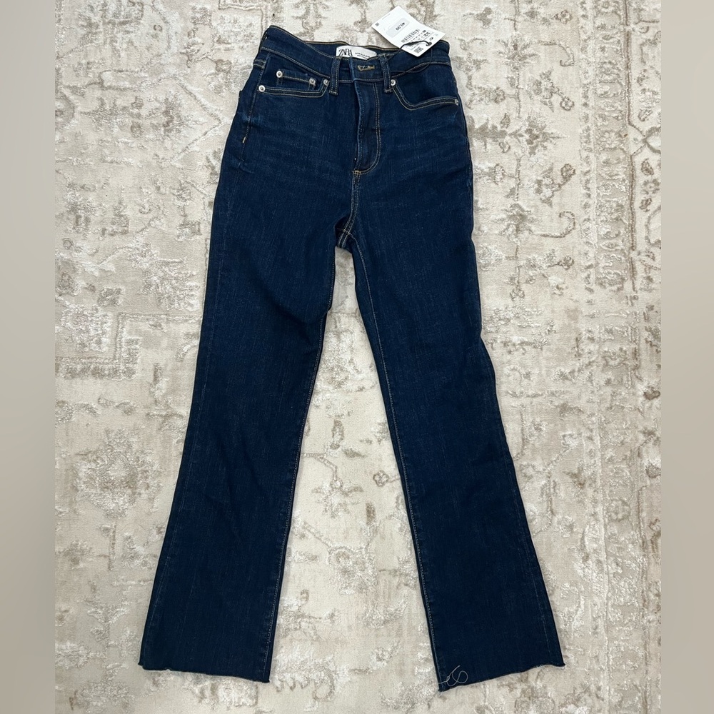 Zara Dark Blue Flare Jeans